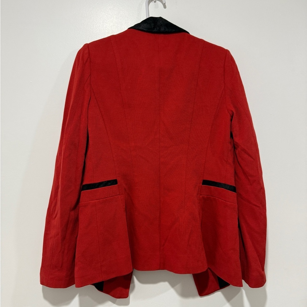 Olivia‎ Lauren burnt orange/red Blazer with Black Collar - Picture 5 of 5